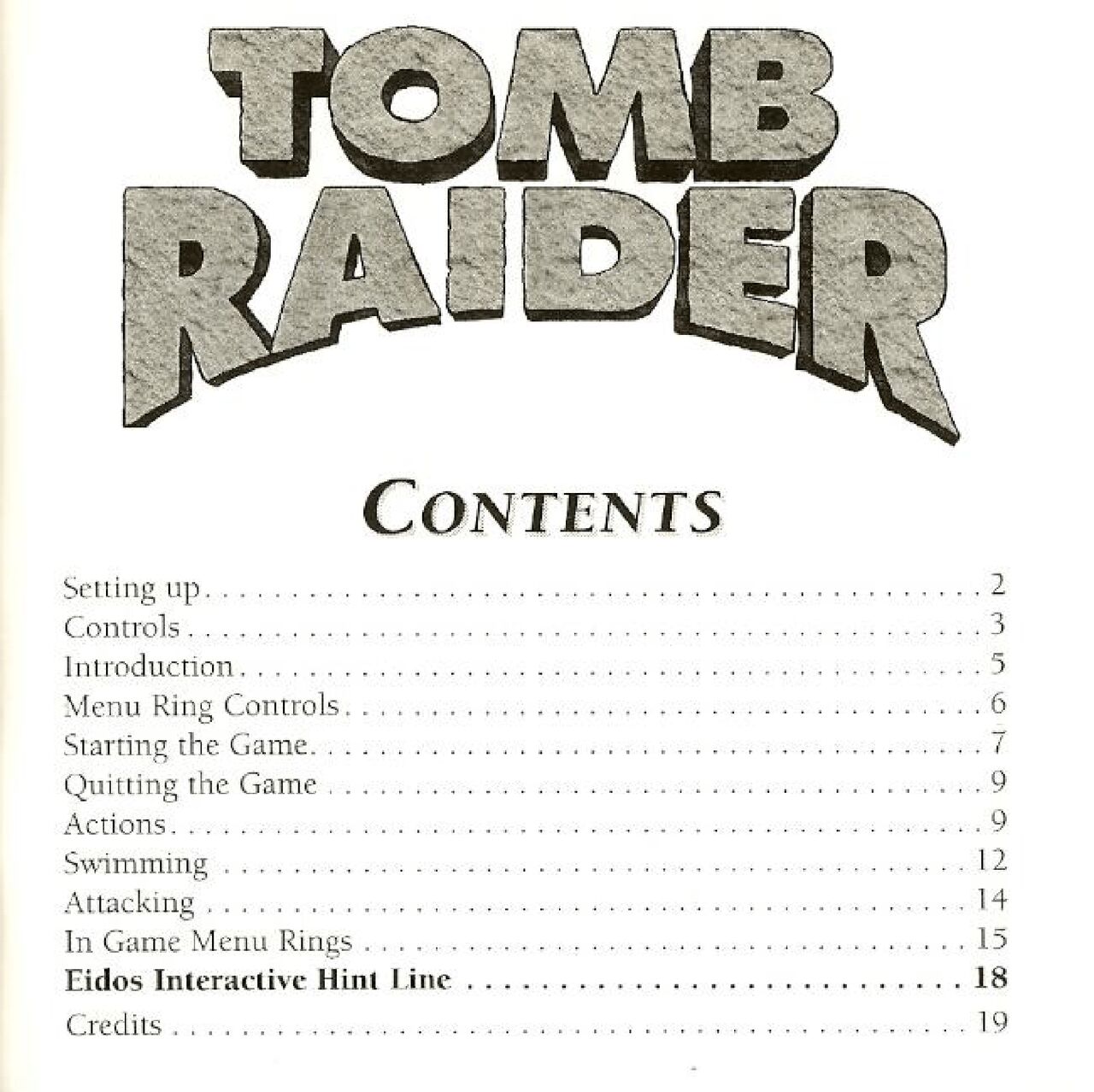 Tomb Raider 1-3 Manuals page 3 full
