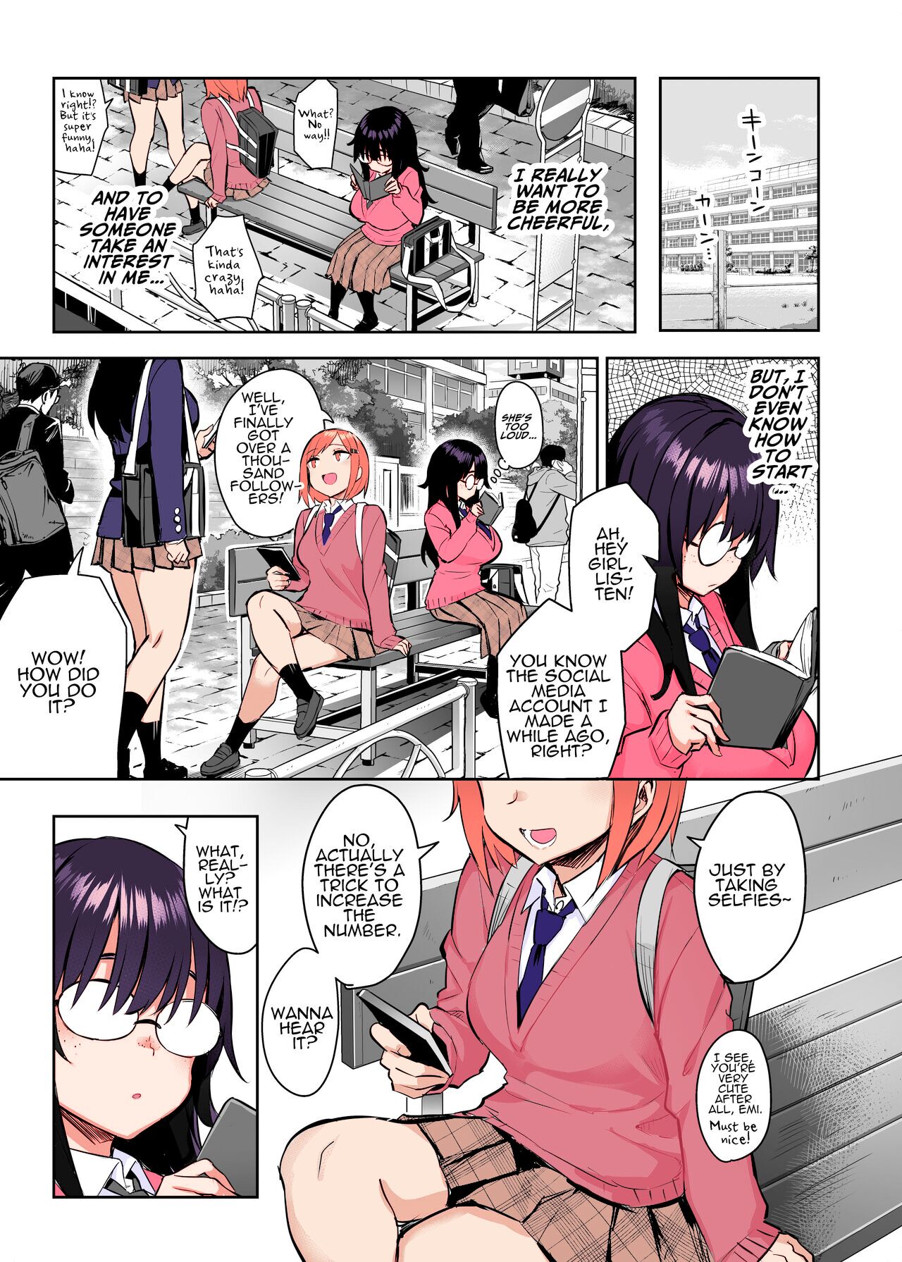 Moto InCha no Kyonyuu Yariman Imouto ga Erosugite, Onii-chan wa Mou...!! 0 ~Jimiko no Watashi ga Kawatta Riyuu~ | I Can't Handle My Former Bookworm Little Sister Now That She's a Slut! ~A Whore is Born~  C page 4 full