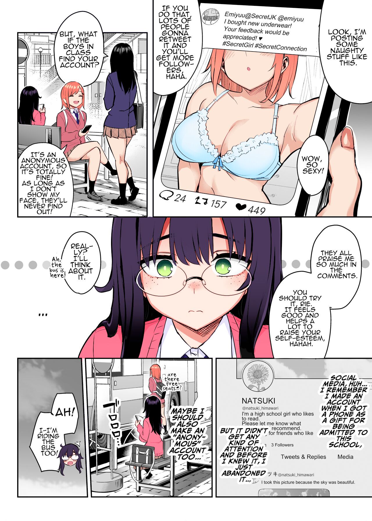 Moto InCha no Kyonyuu Yariman Imouto ga Erosugite, Onii-chan wa Mou...!! 0 ~Jimiko no Watashi ga Kawatta Riyuu~ | I Can't Handle My Former Bookworm Little Sister Now That She's a Slut! ~A Whore is Born~  C page 5 full